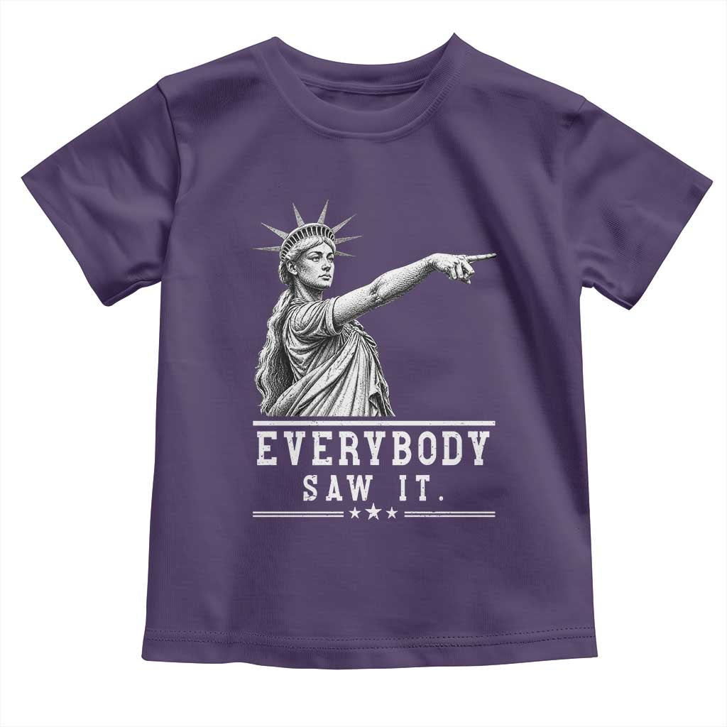 Liberty Has Spoken Everybody Saw It Toddler T Shirt Funny Pointing Statue Basketball Parody