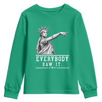 Liberty Has Spoken Everybody Saw It Youth Sweatshirt Funny Pointing Statue Basketball Parody