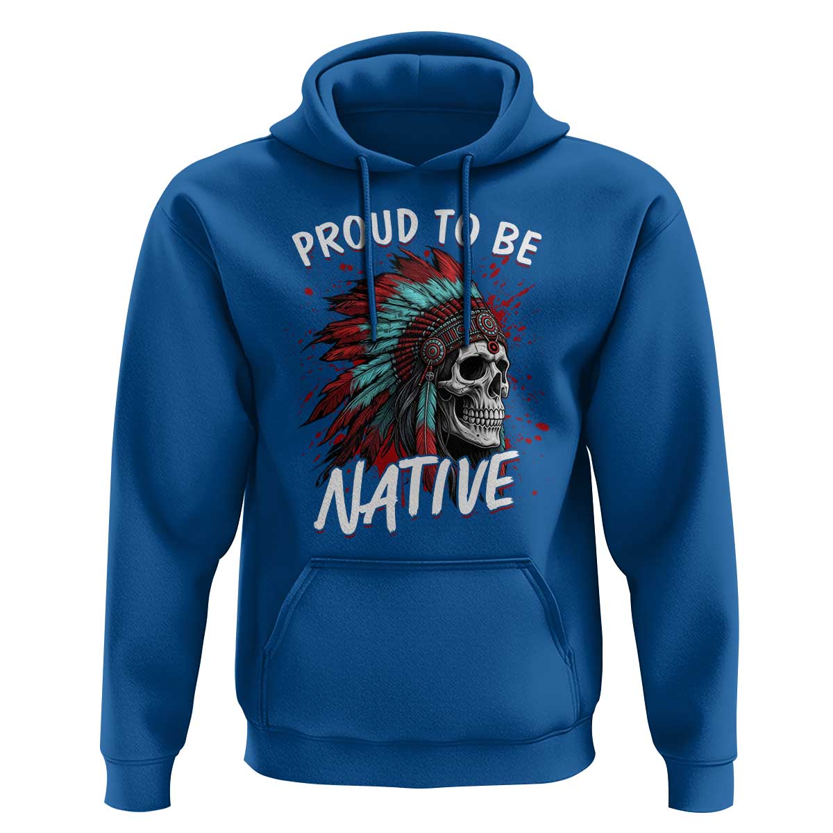 Proud To Be Native Hoodie Native American Skull Headdress Graphic