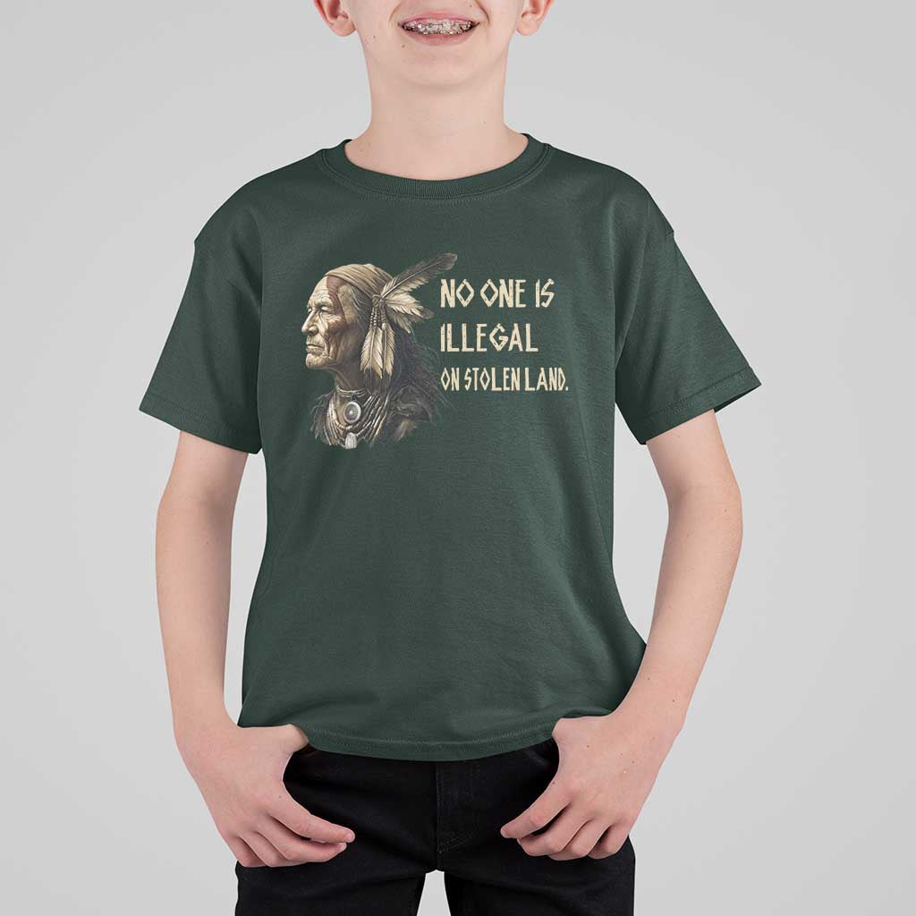 Indigenous Peoples Day Gift T Shirt For Kid No One Is Illegal On Stolen Land