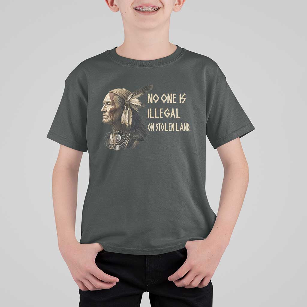 Indigenous Peoples Day Gift T Shirt For Kid No One Is Illegal On Stolen Land