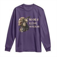 Indigenous Peoples Day Gift Long Sleeve Shirt No One Is Illegal On Stolen Land