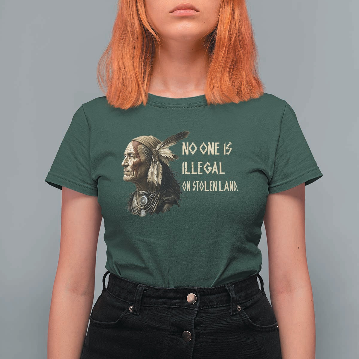 Indigenous Peoples Day Gift T Shirt For Women No One Is Illegal On Stolen Land