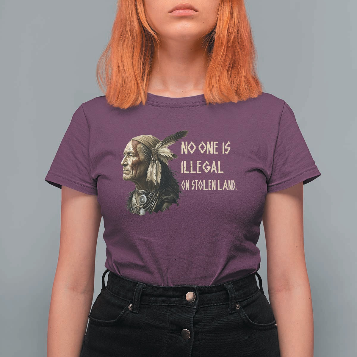 Indigenous Peoples Day Gift T Shirt For Women No One Is Illegal On Stolen Land