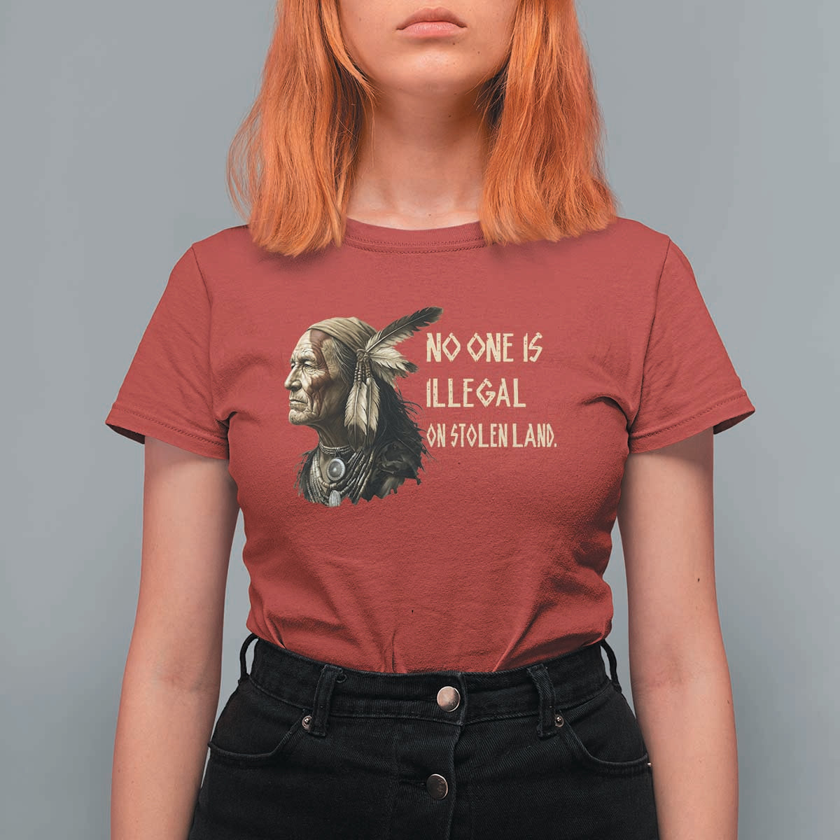 Indigenous Peoples Day Gift T Shirt For Women No One Is Illegal On Stolen Land
