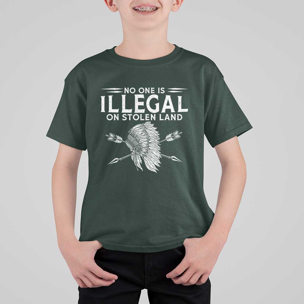Honor Indigenous Peoples T Shirt For Kid No One Is Illegal On Stolen Land