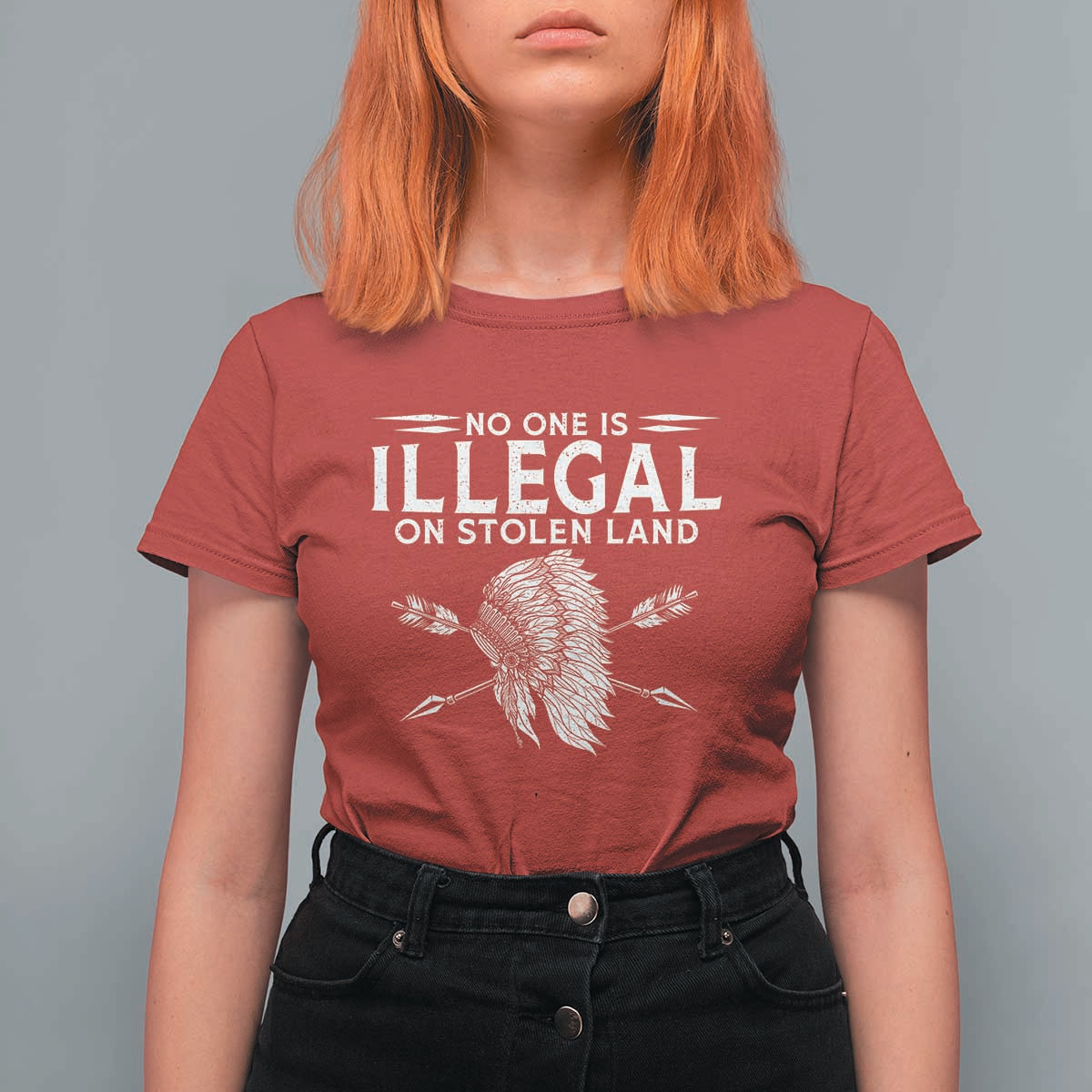 Honor Indigenous Peoples T Shirt For Women No One Is Illegal On Stolen Land