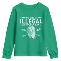 Honor Indigenous Peoples Youth Sweatshirt No One Is Illegal On Stolen Land