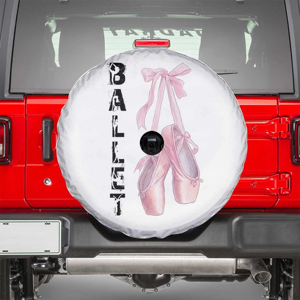 Ballerina Pointe Shoes Spare Tire Cover Gift For Cute Ballet Girl - Wonder Print Shop