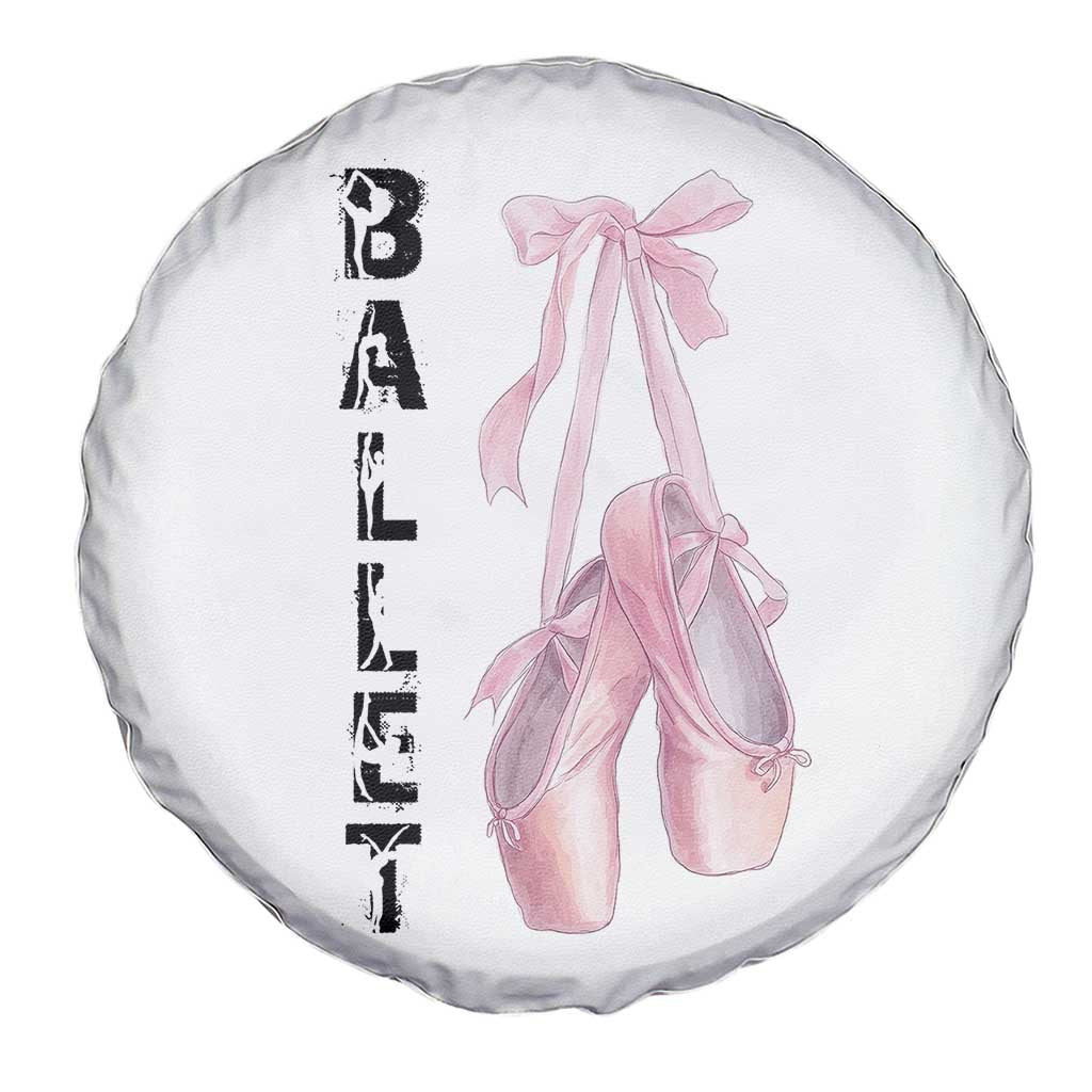 Ballerina Pointe Shoes Spare Tire Cover Gift For Cute Ballet Girl - Wonder Print Shop