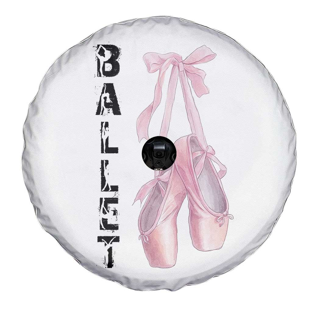 Ballerina Pointe Shoes Spare Tire Cover Gift For Cute Ballet Girl - Wonder Print Shop