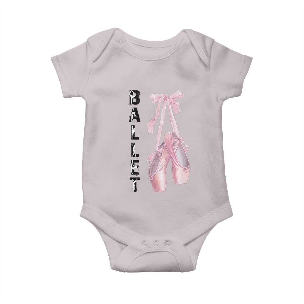 Ballerina Pointe Shoes Baby Onesie Gift For Cute Ballet Girl - Wonder Print Shop