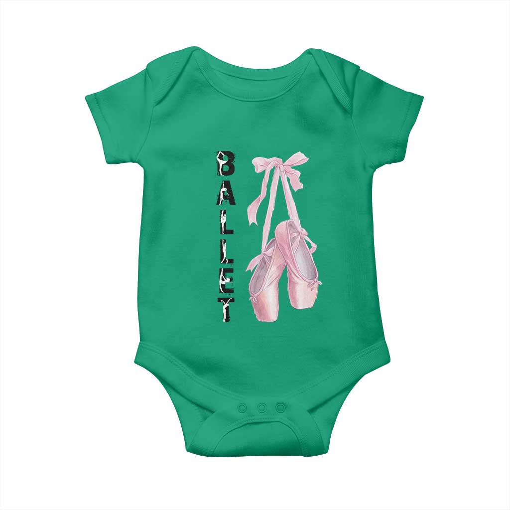 Ballerina Pointe Shoes Baby Onesie Gift For Cute Ballet Girl - Wonder Print Shop