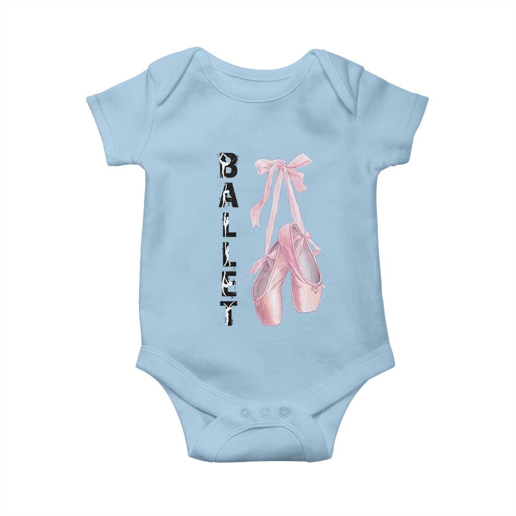 Ballerina Pointe Shoes Baby Onesie Gift For Cute Ballet Girl - Wonder Print Shop