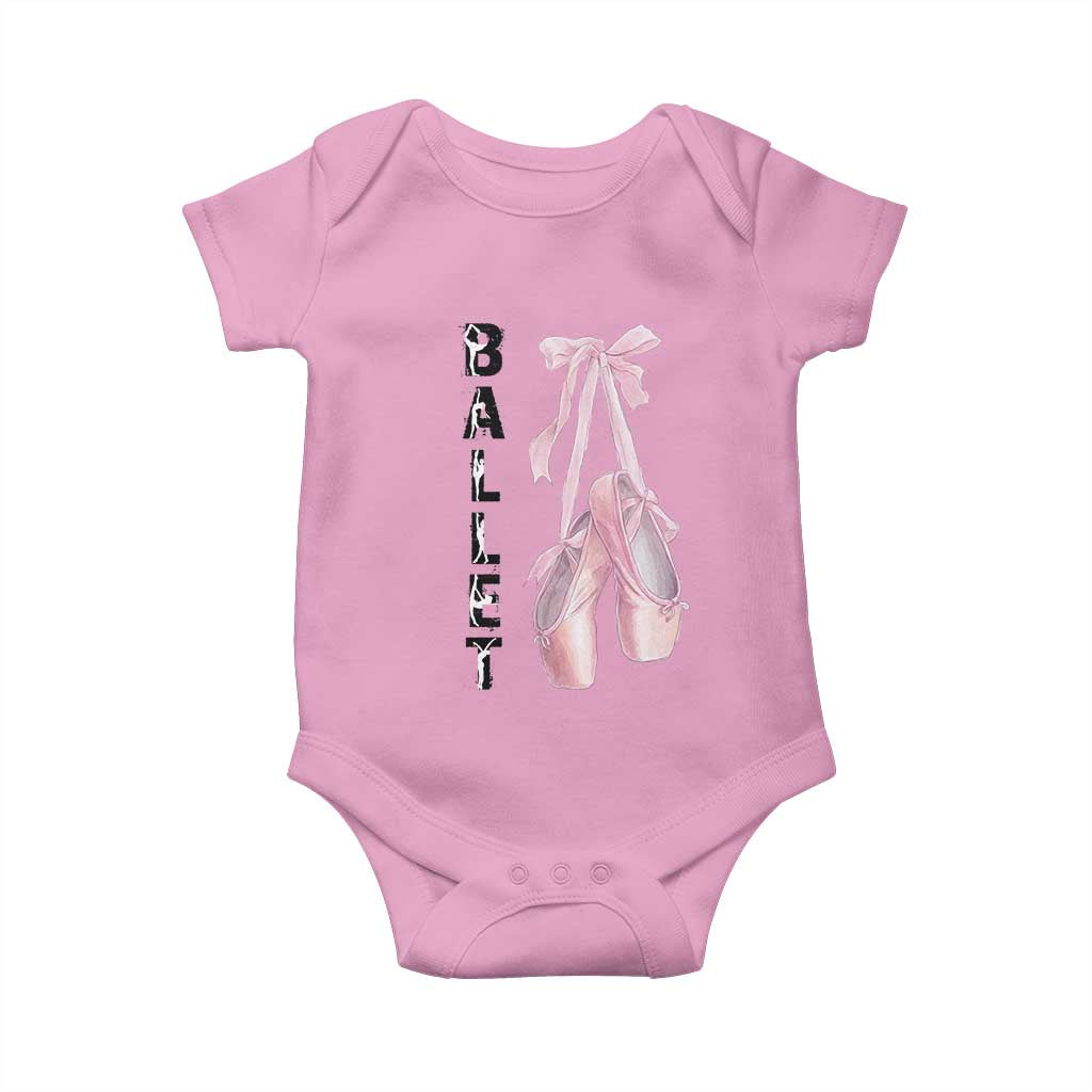 Ballerina Pointe Shoes Baby Onesie Gift For Cute Ballet Girl - Wonder Print Shop