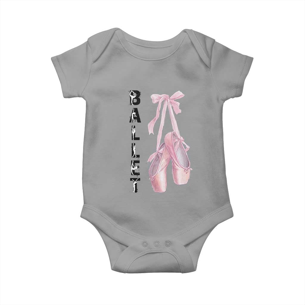 Ballerina Pointe Shoes Baby Onesie Gift For Cute Ballet Girl - Wonder Print Shop