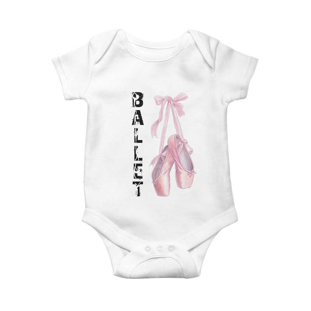 Ballerina Pointe Shoes Baby Onesie Gift For Cute Ballet Girl - Wonder Print Shop