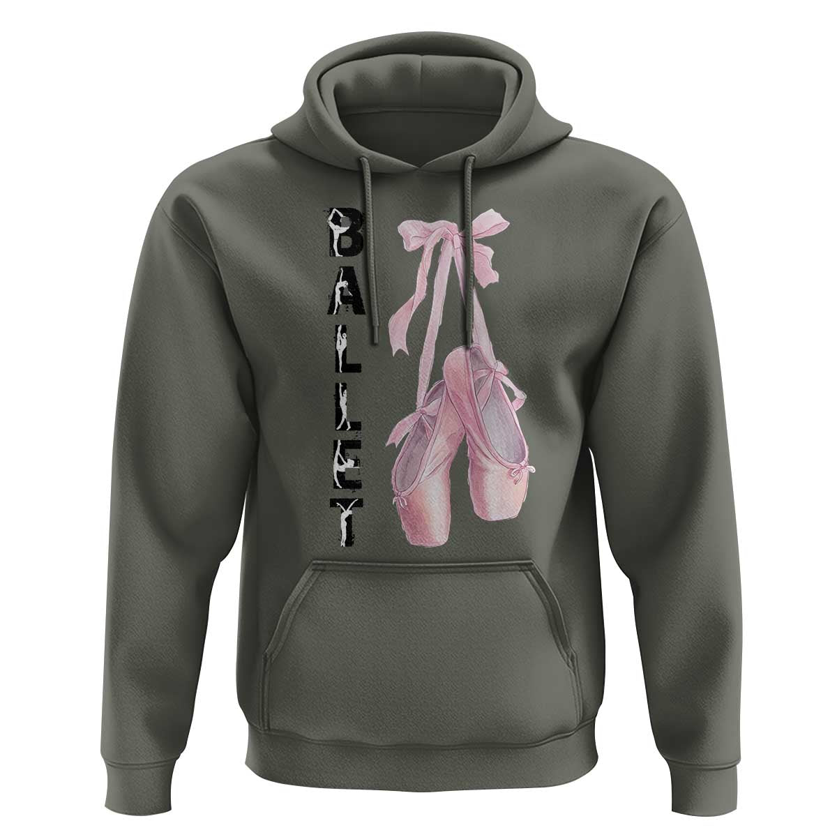Ballerina Pointe Shoes Hoodie Gift For Cute Ballet Girl - Wonder Print Shop