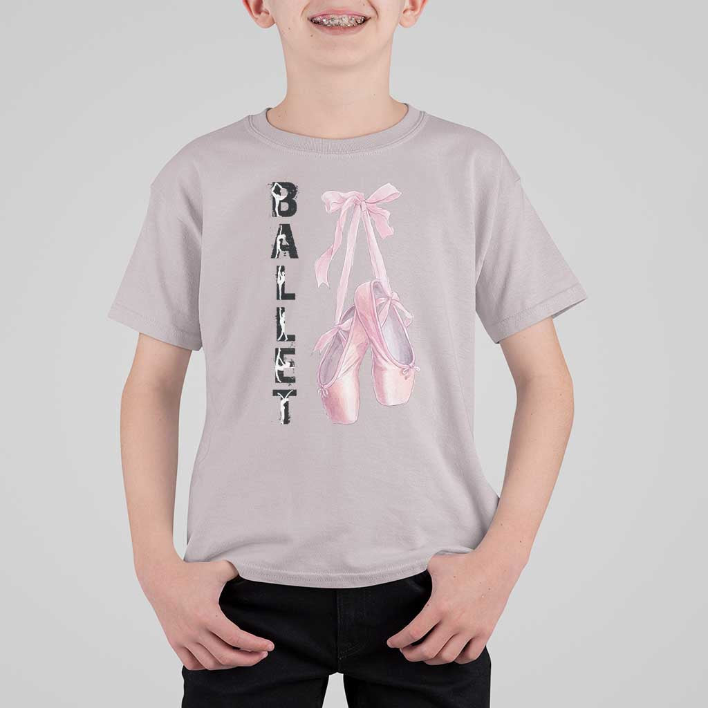 Ballerina Pointe Shoes T Shirt For Kid Gift For Cute Ballet Girl - Wonder Print Shop