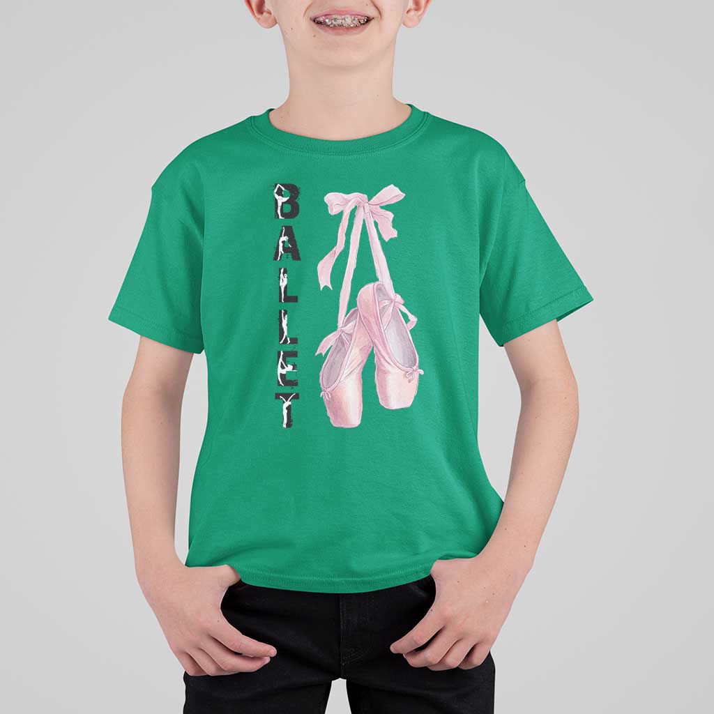 Ballerina Pointe Shoes T Shirt For Kid Gift For Cute Ballet Girl - Wonder Print Shop