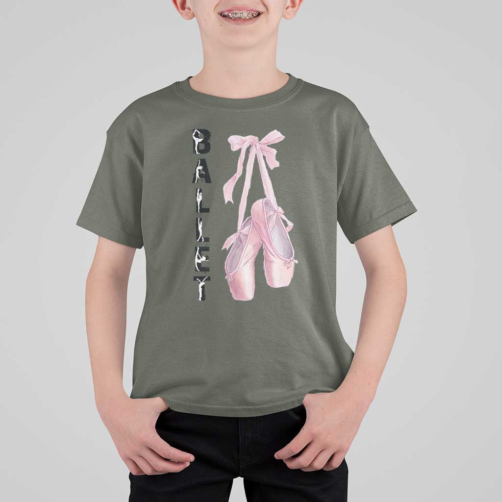 Ballerina Pointe Shoes T Shirt For Kid Gift For Cute Ballet Girl - Wonder Print Shop