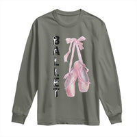 Ballerina Pointe Shoes Long Sleeve Shirt Gift For Cute Ballet Girl - Wonder Print Shop