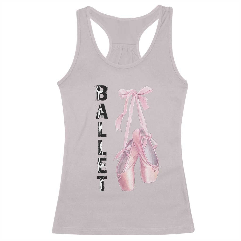 Ballerina Pointe Shoes Racerback Tank Top Gift For Cute Ballet Girl - Wonder Print Shop