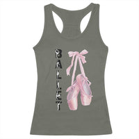 Ballerina Pointe Shoes Racerback Tank Top Gift For Cute Ballet Girl - Wonder Print Shop