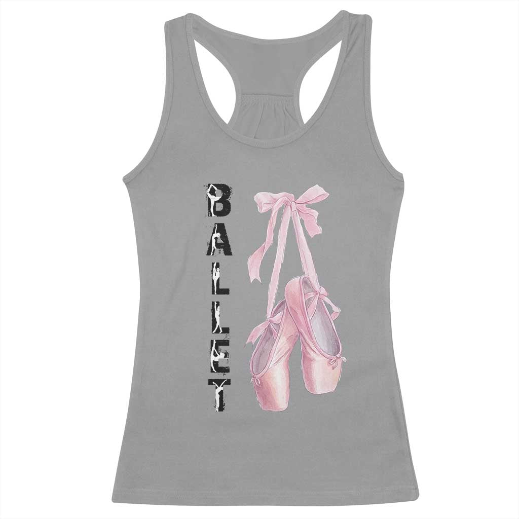 Ballerina Pointe Shoes Racerback Tank Top Gift For Cute Ballet Girl - Wonder Print Shop