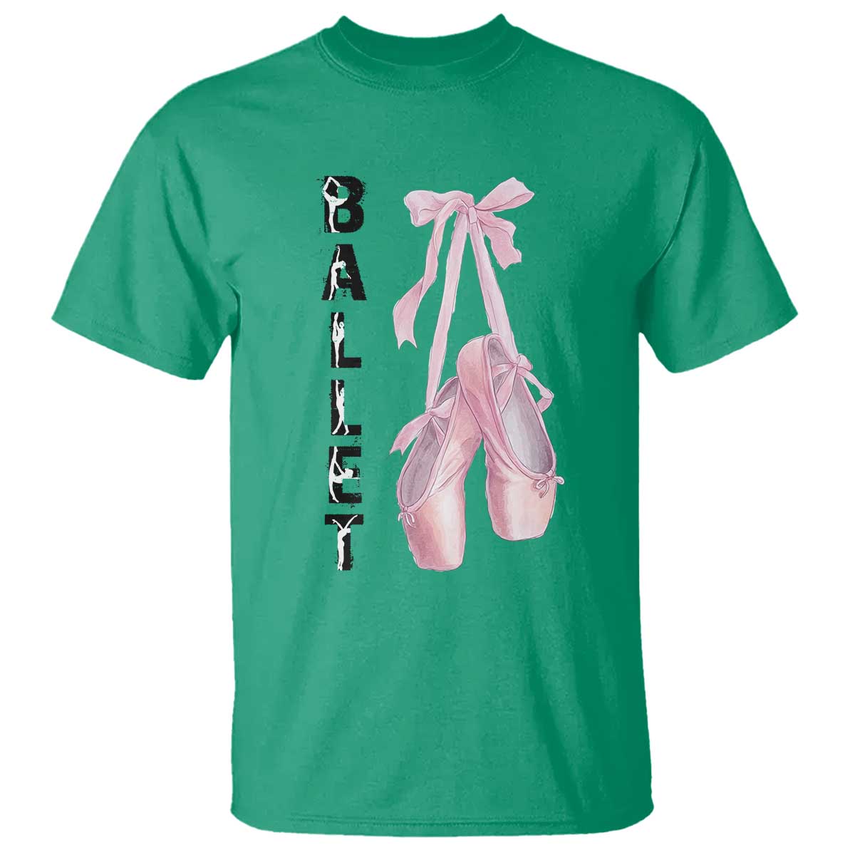 Ballerina Pointe Shoes T Shirt Gift For Cute Ballet Girl - Wonder Print Shop