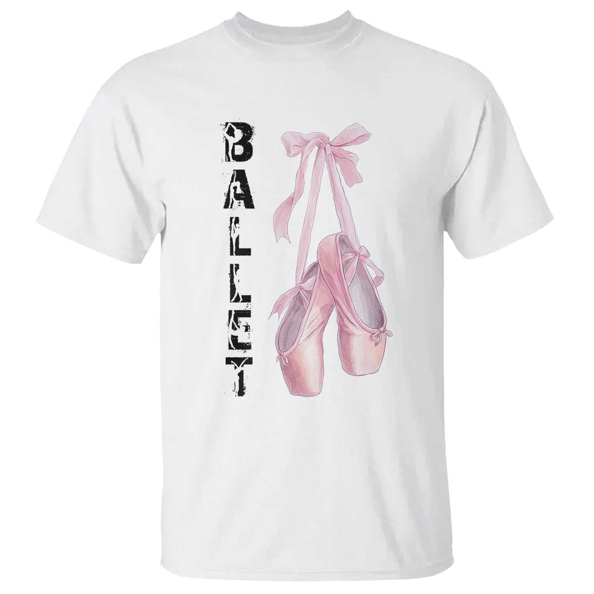 Ballerina Pointe Shoes T Shirt Gift For Cute Ballet Girl - Wonder Print Shop