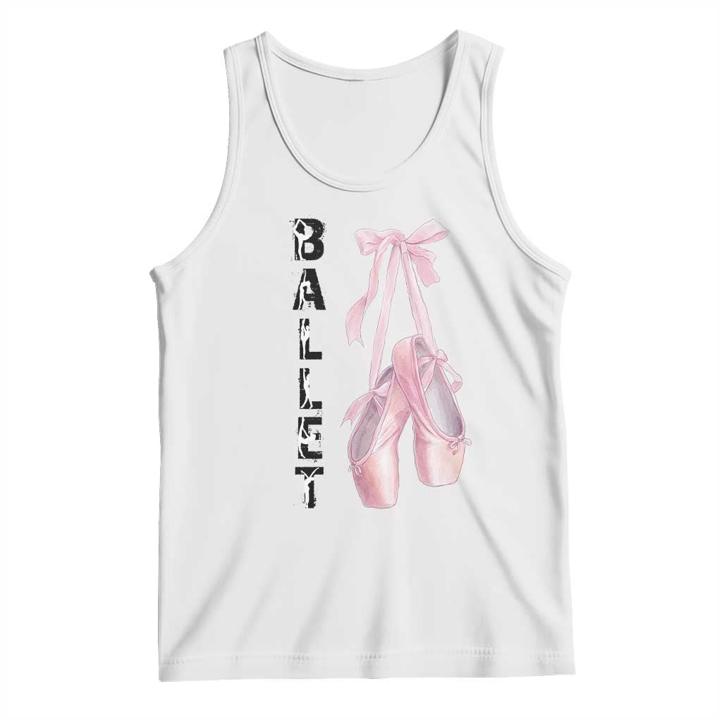 Ballerina Pointe Shoes Tank Top Gift For Cute Ballet Girl - Wonder Print Shop