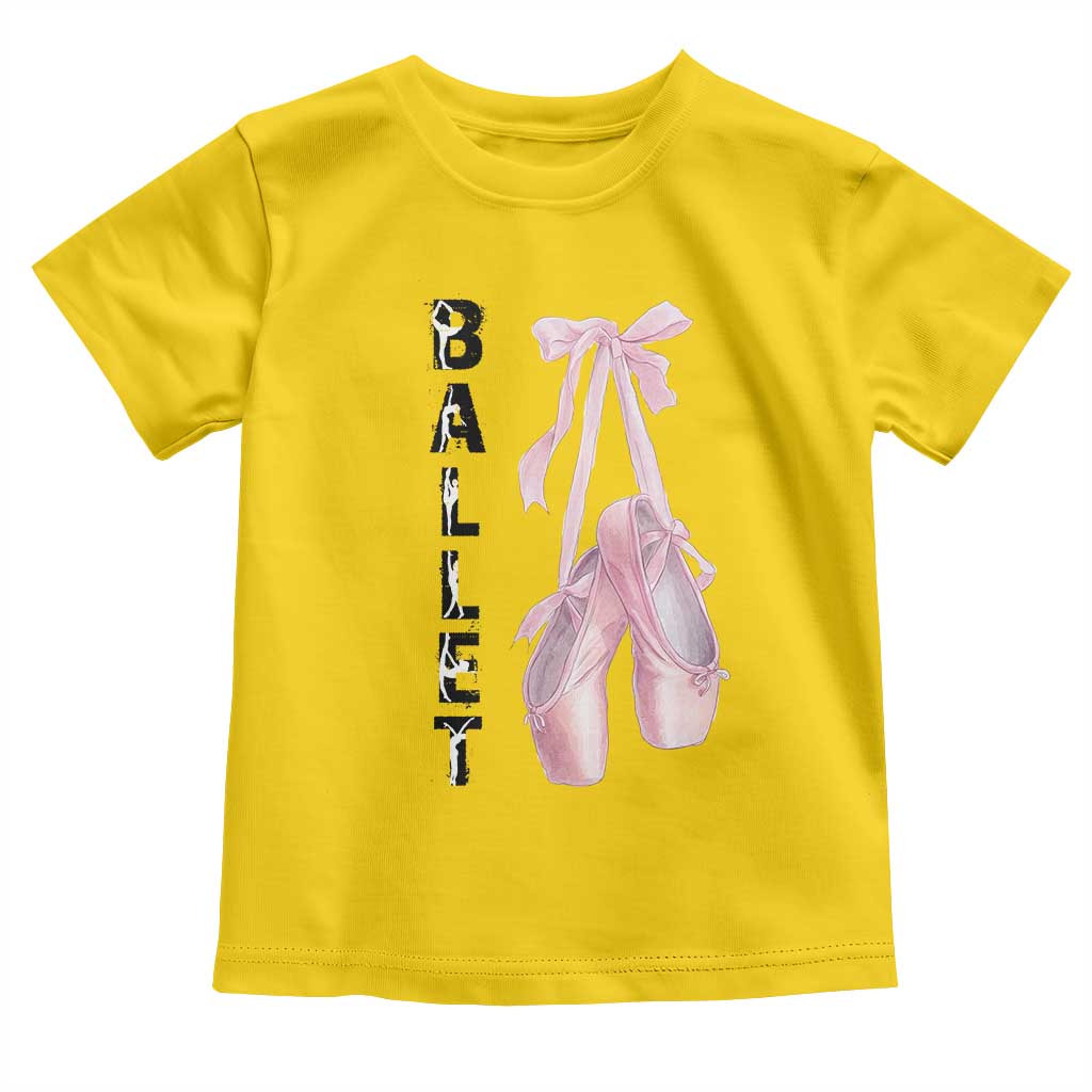 Ballerina Pointe Shoes Toddler T Shirt Gift For Cute Ballet Girl - Wonder Print Shop