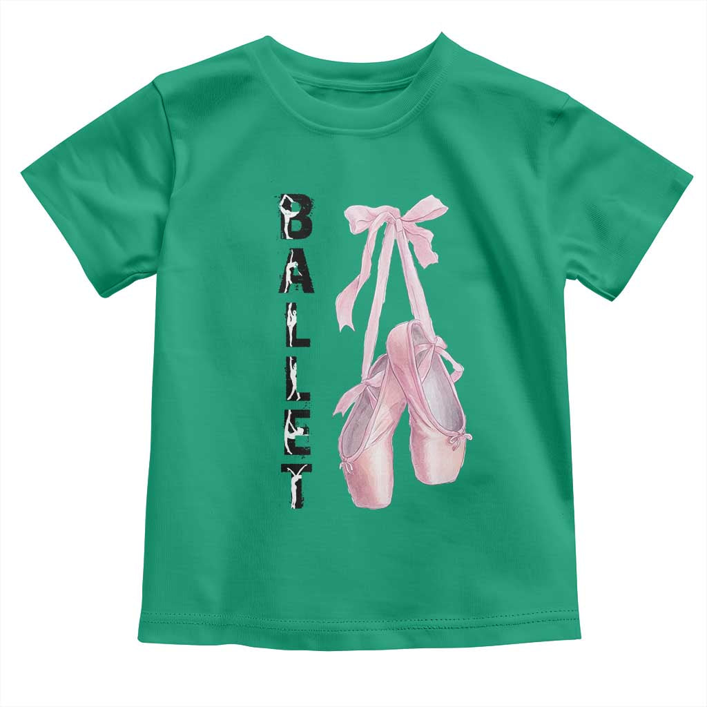 Ballerina Pointe Shoes Toddler T Shirt Gift For Cute Ballet Girl - Wonder Print Shop