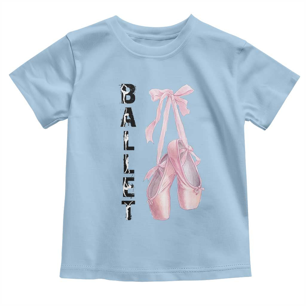 Ballerina Pointe Shoes Toddler T Shirt Gift For Cute Ballet Girl - Wonder Print Shop