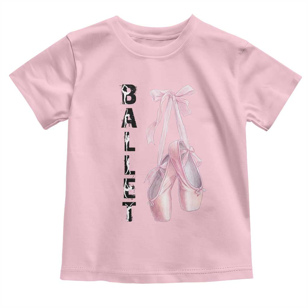 Ballerina Pointe Shoes Toddler T Shirt Gift For Cute Ballet Girl - Wonder Print Shop