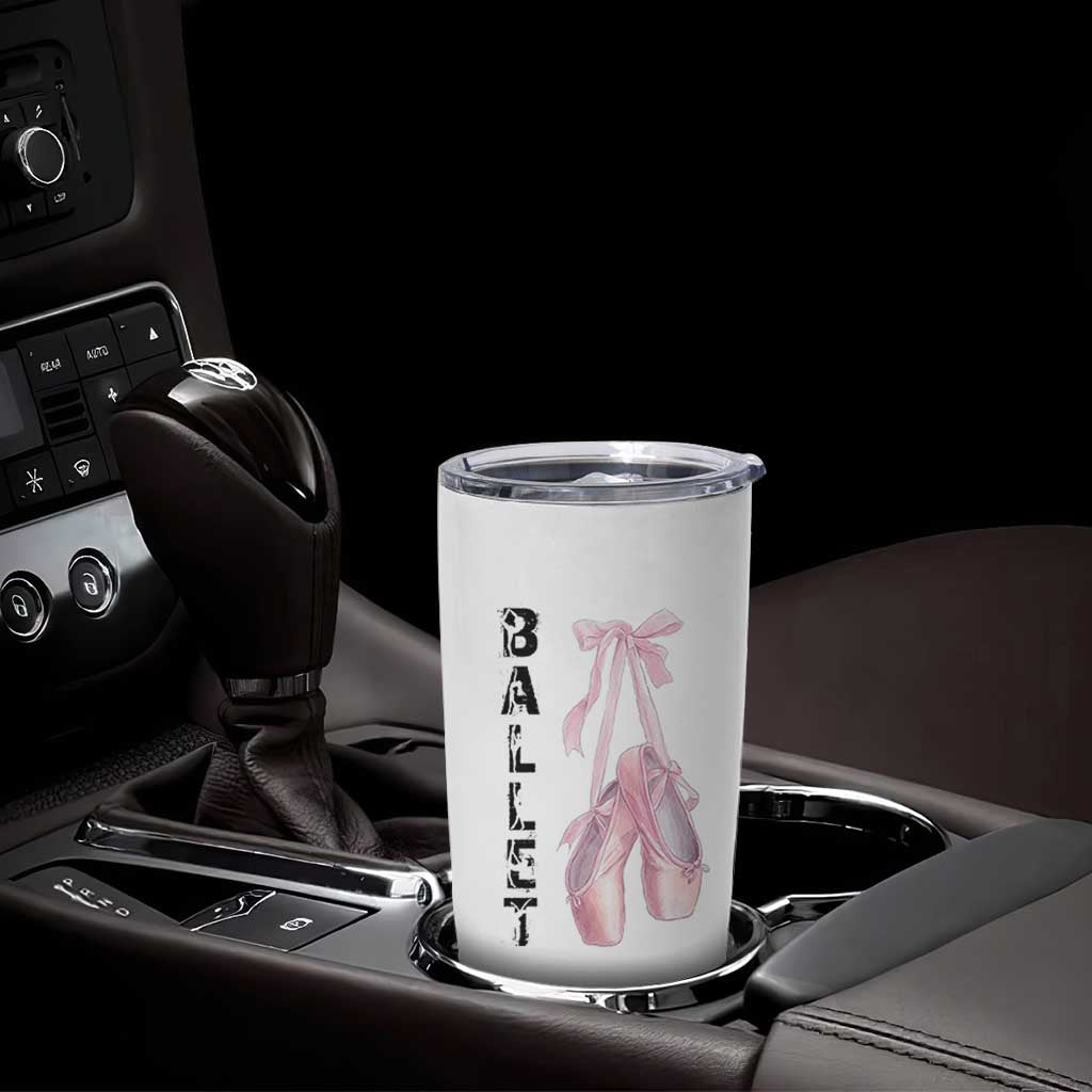Ballerina Pointe Shoes Tumbler Cup Gift For Cute Ballet Girl