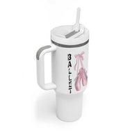 Ballerina Pointe Shoes Tumbler With Handle Gift For Cute Ballet Girl