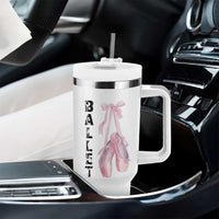Ballerina Pointe Shoes Tumbler With Handle Gift For Cute Ballet Girl