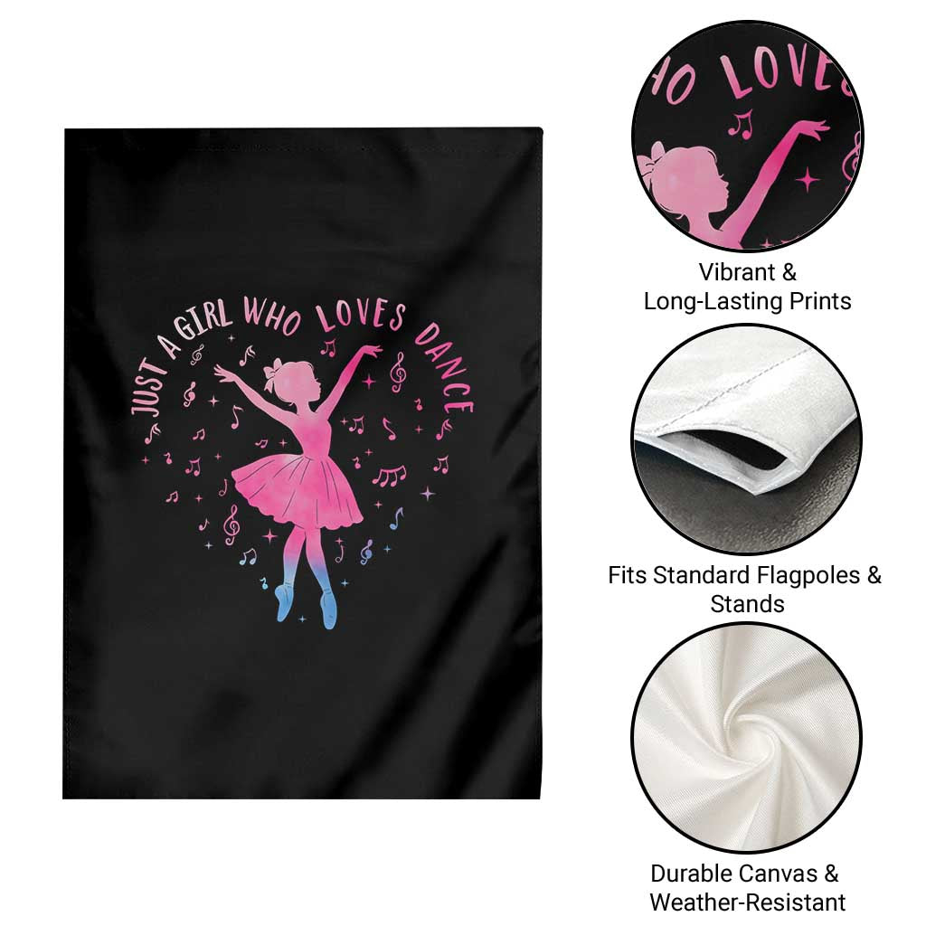 Just A Girl Who Loves Dance Garden Flag Gift For Cute Ballet Girl - Wonder Print Shop