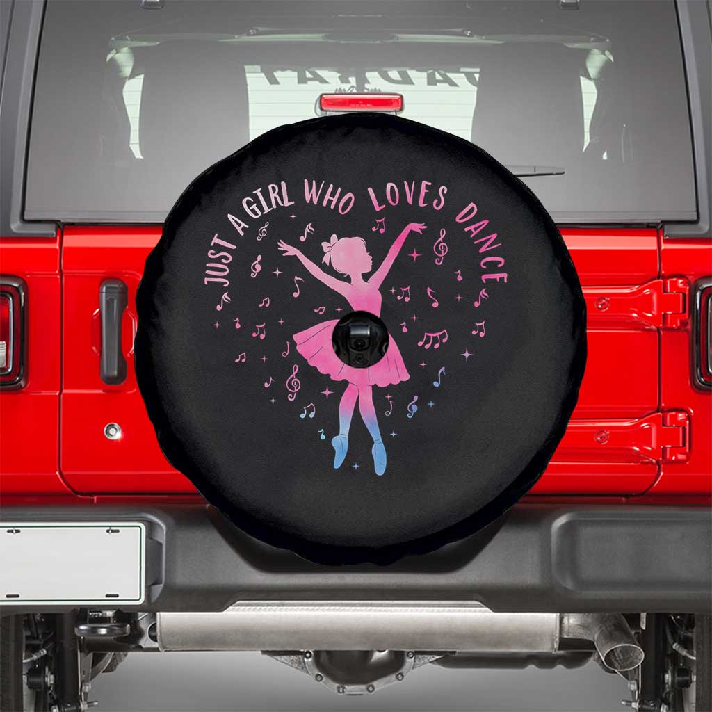 Just A Girl Who Loves Dance Spare Tire Cover Gift For Cute Ballet Girl - Wonder Print Shop