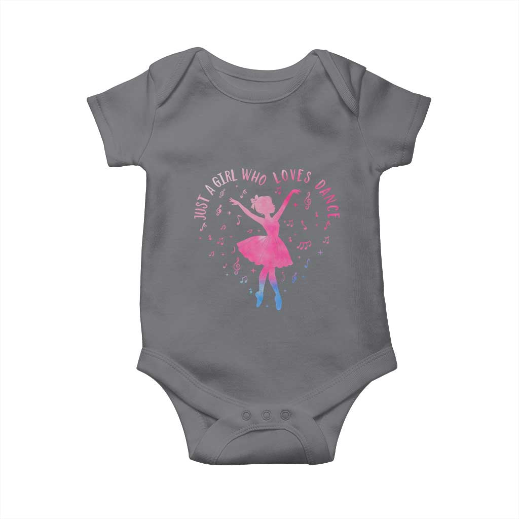 Just A Girl Who Loves Dance Baby Onesie Gift For Cute Ballet Girl - Wonder Print Shop