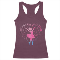 Just A Girl Who Loves Dance Racerback Tank Top Gift For Cute Ballet Girl - Wonder Print Shop