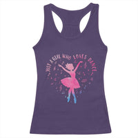 Just A Girl Who Loves Dance Racerback Tank Top Gift For Cute Ballet Girl - Wonder Print Shop