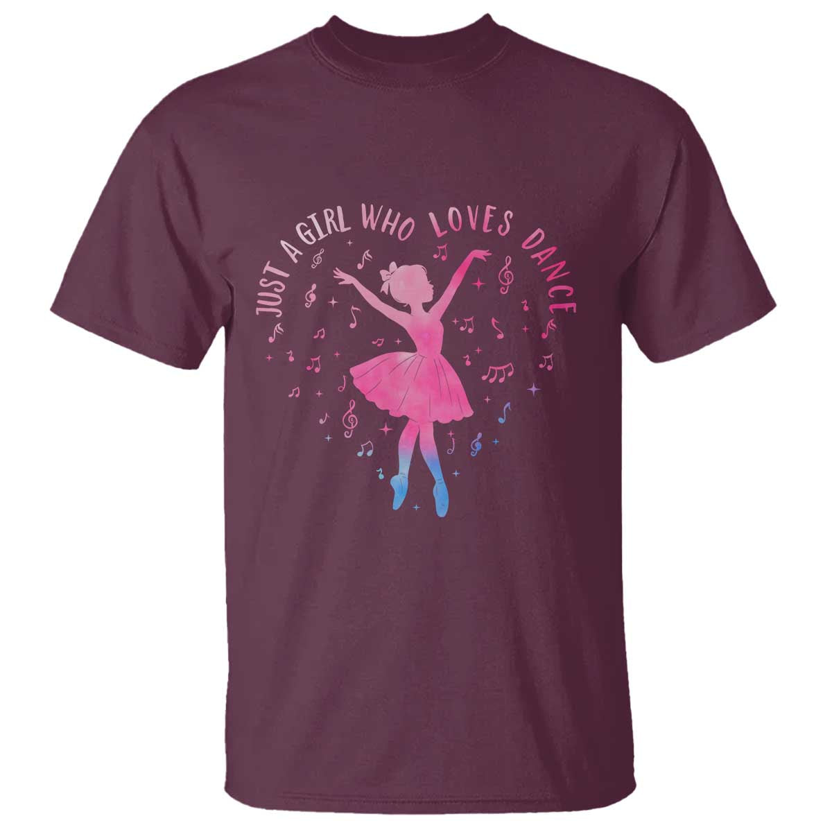 Just A Girl Who Loves Dance T Shirt Gift For Cute Ballet Girl - Wonder Print Shop