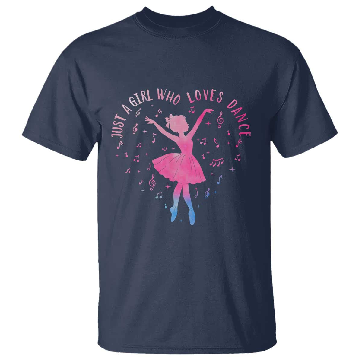 Just A Girl Who Loves Dance T Shirt Gift For Cute Ballet Girl - Wonder Print Shop