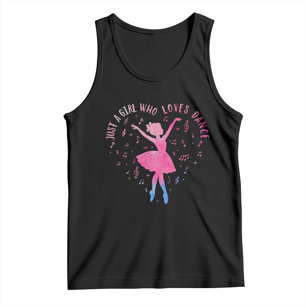 Just A Girl Who Loves Dance Tank Top Gift For Cute Ballet Girl - Wonder Print Shop