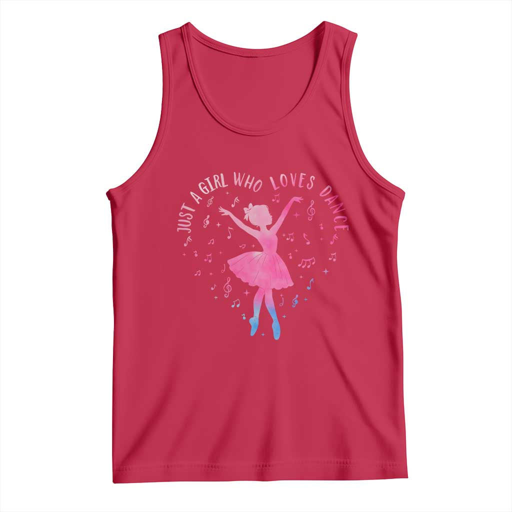 Just A Girl Who Loves Dance Tank Top Gift For Cute Ballet Girl - Wonder Print Shop