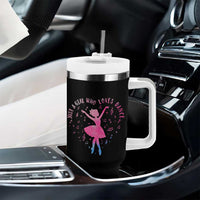 Just A Girl Who Loves Dance Tumbler With Handle Gift For Cute Ballet Girl