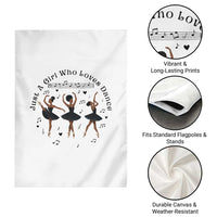 African American Ballet Dancer Garden Flag Just A Girl Who Loves Dance - Wonder Print Shop
